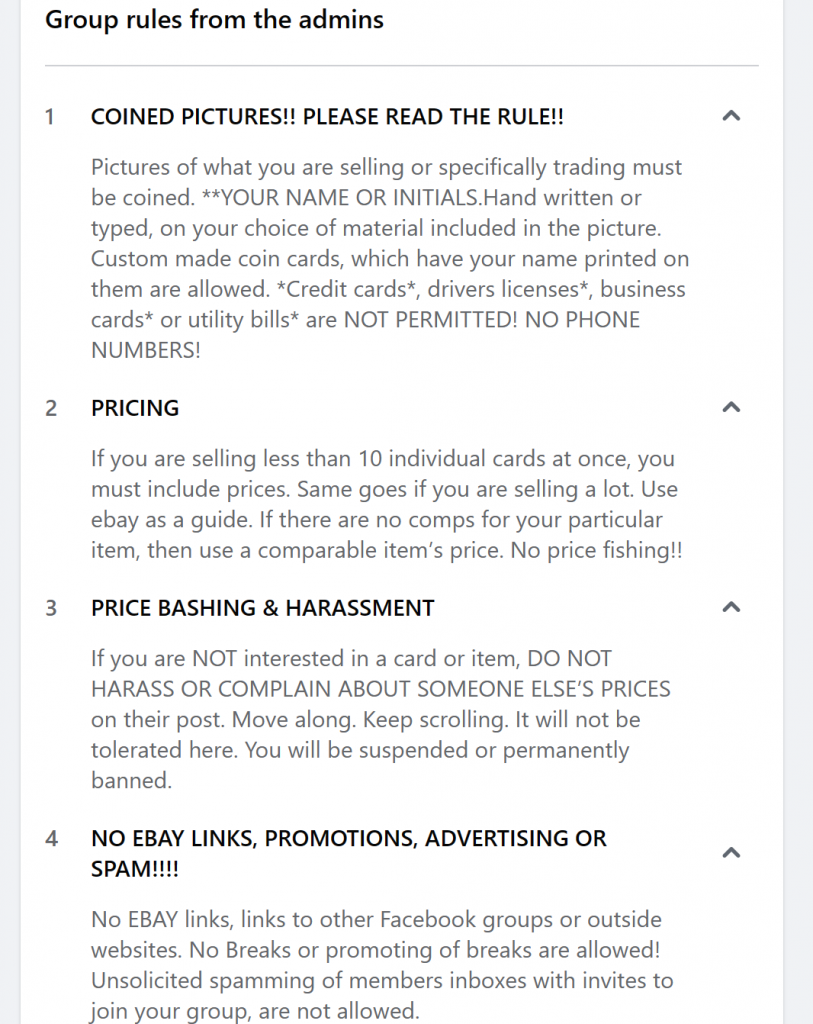 Facebook-Group-Rules-For-Trading-Cards