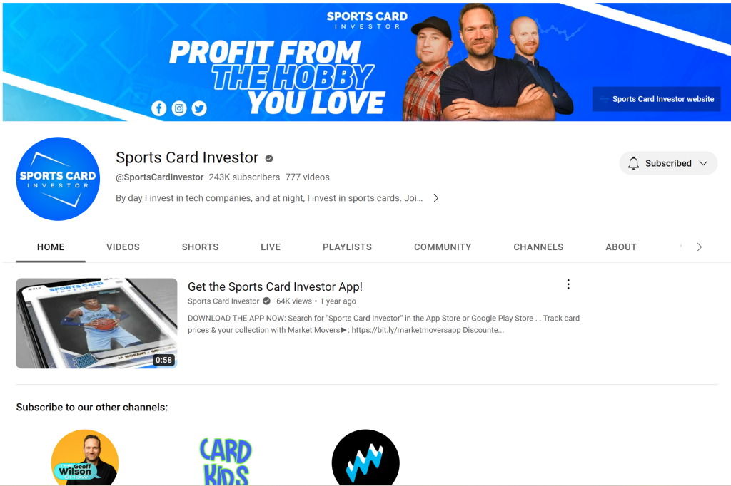 Sports-Card-Investor-YouTube-Channel