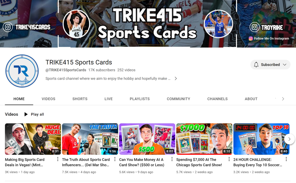 TRIKE45-Cards-YouTube-Channel