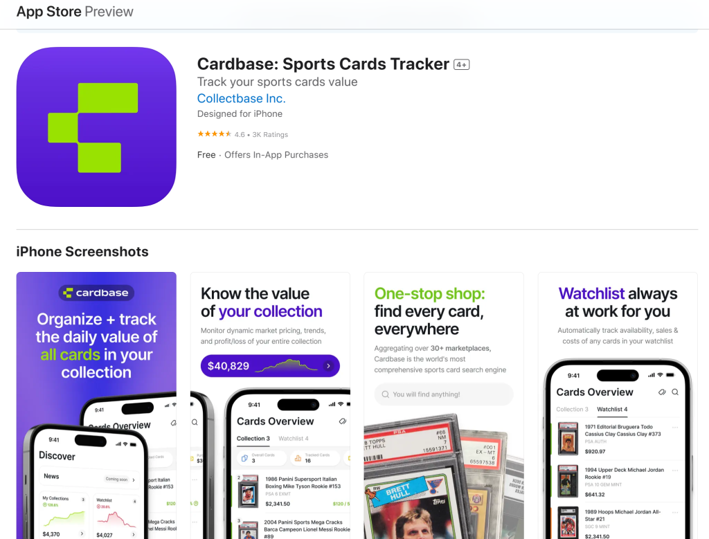 CardBase-App for Sports Card Collectors